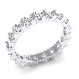 Anillos de Compromiso de Plata de Ley 925 REYES al por Mayor, Chapados en Oro de 14K, Corte Redondo, Moissanita de 1Ct, Joyería Fina para Mujer de Uso Diario - Product Image 2