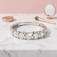 Anillo de Plata de Ley con Moissanita, Diseño Clásico y Popular, Hecho a Medida, Precio de Fábrica de Joyería, para Bodas y Fiestas