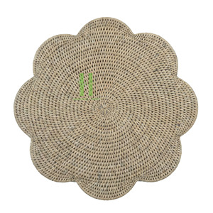 Assiettes de présentation en rotin naturel tressé faites à la main de haute qualité, décor bohème pour sublimer votre expérience culinaire, OEM Rotin 2026 - Product Image 2