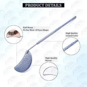 <b>Hand</b> Held Stainless Steel Chrome Finish Oval Shape Teeth Cleaning <b>Mirrors</b> Handle Grafting Eyelash Extension Desktop <b>Mirror</b> - Product Image 6