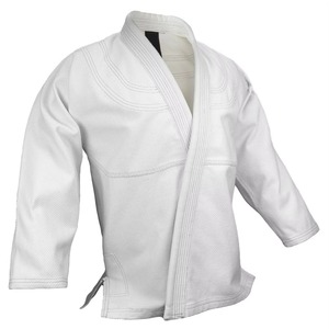 Uniforme de Karate Kudo Personalizado, 100% Algodón, Unisex para Adultos, Uniforme de Artes Marciales Blanco Resistente con Cinturón Negro Disponible para la Venta - Product Image 4