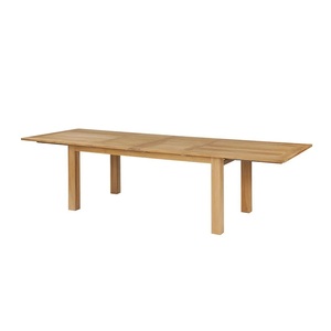 Modern Durable Extendable Rectangle Dining <b>Table</b> Solid Wood Top and <b>Legs</b> for Above 10 Seater Home Furniture - Product Image 1