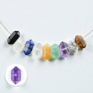 Vente en gros de pierres de guérison en quartz naturel à double pointe, très demandées - Pierres précieuses perlées pour la fabrication de bijoux, lot de pierres faites à la main - Product Image 3