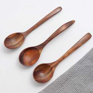 Natural Wood <b>Spoon</b> Long Handle <b>Serving</b> <b>Spoon</b> Handmade Kitchen Utensil for Tea Coffee Soup Catering Crafts>Natural Crafts - Product Image 3