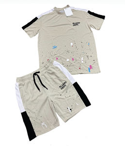 Streetwear homme ! T-shirts 100% coton avec shorts en nylon, ensemble assorti col oversize, shorts et t-shirt, fabricant pour hommes - Product Image 6