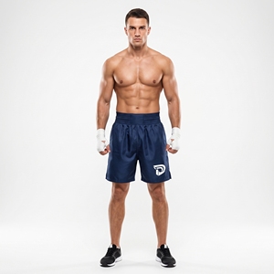 Conjuntos de Boxeo Dumela Azul Marino con Logotipo para Entrenamiento de MMA, Todas las Temporadas, Material Cómodo de Algodón y Poliéster - Product Image 3