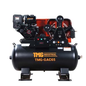Compressore d'aria lubrificato TMG GAC65 con motore 14HP G420F, serbatoio orizzontale da 60 galloni, 18.5 CFM, 175 PSI, montabile su camion - Product Image 2