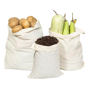Organic Cotton Mesh Produce Bag Reusable Drawstring <b>Vegetable</b> <b>Storage</b> Bag - Product Image 5