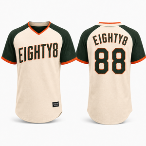 EIGHTY8 SPORTS Camiseta de Béisbol Unisex de Manga Corta con Cierre de Botones, Transpirable, Sublimada, Antibacteriana, con Estampado por Transferencia de Calor - Product Image 6