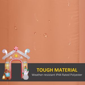 10FT <b>Giant</b> LED-Lit <b>Inflatable</b> Candy House Archway Christmas Blow-Up for Indoor & Outdoor Yard Decor for <b>Holiday</b> Season - Product Image 5