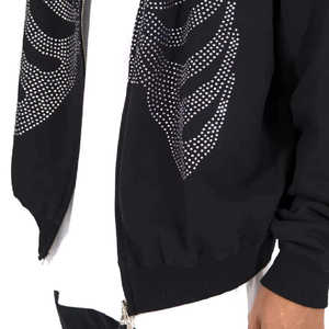 Sweat à capuche en coton 100% fabriqué en usine, avec strass, séchage rapide, pour l'extérieur, hiver, manches longues, sweat à capuche avec strass - Product Image 3