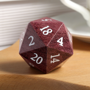 Juego de Dados de Madera D20 Personalizados para Juegos de Rol, Dados Gigantes de Lujo de 20 Caras para DnD, Color Madera Natural, 16mm - Product Image 6