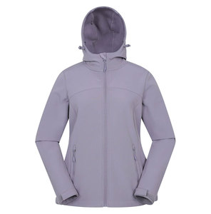 Veste softshell unisexe à capuche imperméable et coupe-vent pour l'automne, personnalisable avec logo frontal, mélange polyester/coton, pour le travail et la randonnée - Product Image 1