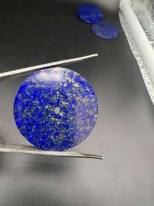 Esfera de reloj de lapislázuli natural, plana, tamaño 31.50 mm, grosor 0.9 mm, esfera para reloj - Product Image 3