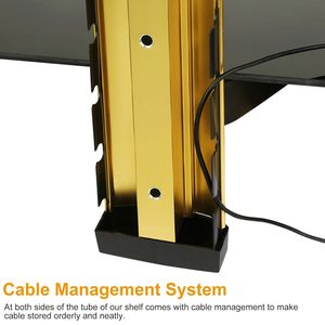 Strengthened Tempered Glass <b>Floating</b> Wall Mounted Display Shelf for DVD Cable Boxes - Product Image 3