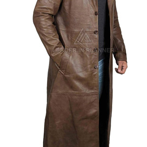 Abrigo de Cuero Largo para Hombre, Temporada de Invierno 2026, Corte Ajustado a la Moda, Precio al por Mayor - Product Image 5