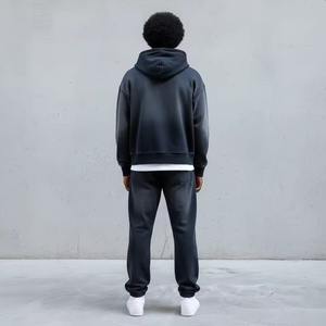 Conjuntos de Sudadera Unisex con Logotipo Personalizado, Conjuntos Deportivos de Felpa Gruesa de 465 Gsm, Sudadera con Cierre y Pantalones Deportivos de 2 Piezas para Mujer y Hombre - Product Image 6