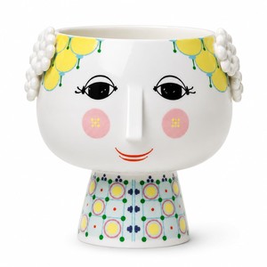 Hand-Painted Ceramic Face Planter <b>Vase</b> Wholesale | Moradabad Pottery - Product Image 5