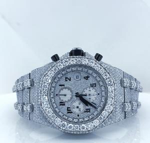 925 <b>Sterling</b> <b>Silver</b> <b>Watch</b> Vvs Moissanite Diamond <b>Watch</b> Movement Bust Down Hip Hop <b>Watches</b> - Product Image 1