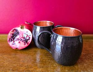 Taza de Cobre de Estilo Vintage Hecha a Mano, con Recubrimiento Negro, para Cócteles y Cerveza, Vaso Premium para Bar, con Logotipo Personalizado, Venta al Por Mayor - Product Image 1