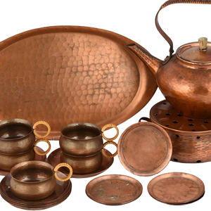 Pure Copper Vintage Coffee <b>Set</b> With Polish Finished For Restaurant Home And Hotel Kitchenware Metal <b>Tea</b> <b>Set</b> - Product Image 3