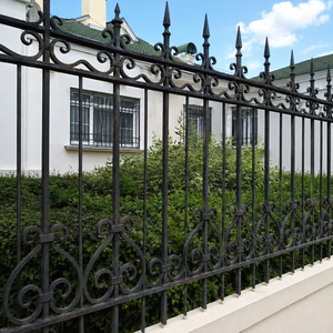 Vintage Wrought Iron Balcony Railing Villas Custom Decorative Design Strong Steel Durable Anti-Corrosion 8ft European Style - Product Image 1