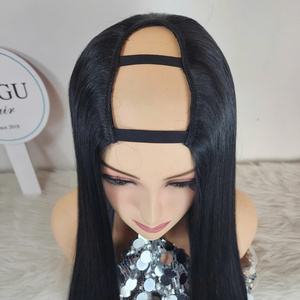 Peluca de media cabeza de cabello humano vietnamita 100% natural, liso extremo, 24 pulgadas, densidad 200, doble trama, de un solo donante, gorra negra para mujer - Product Image 5