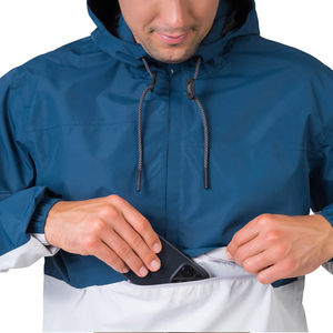 Chaqueta cortavientos de invierno para hombre con capucha, 100% nailon, cremallera completa, transpirable, ligera, para entrenamiento de alto rendimiento - Product Image 5