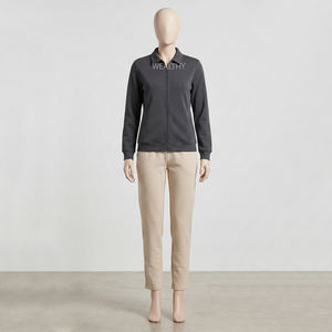 Chaqueta Corta de Yoga con Cuello Alto para Otoño e Invierno, Top Deportivo con Cierre y Bolsillos, Conjunto de Chaqueta Casual para Mujer, Estiliza y Favorece la Figura - Product Image 1