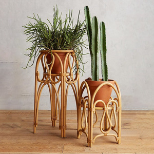Support de plantes pour décorer le balcon, support de jardinière en rotin écologique, vente en gros - Product Image 6