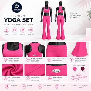 Ensemble de yoga gris anthracite tendance, style vintage, avec soutien-gorge de sport sans couture et leggings évasés, tenue de sport athlétique pour femme - Product Image 2