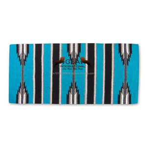 Manta de Silla de Montar Estilo Ecuestre Occidental, Algodón/Acrílico, 30x60, Tejida a Mano, Estilo Navajo Tradicional, Cómoda para Montar - Product Image 1