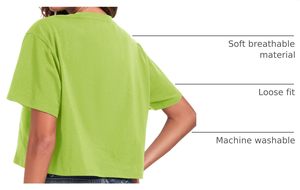 T-shirt court en coton pour femme, manches courtes, col rond, extensible, décontracté, tendance, léger, vêtements d'été, prix bas - Product Image 4