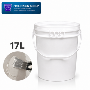 17L Recyclable Tear Strip <b>Lid</b> Plastic Joint Compound <b>Bucket</b> <b>with</b> Airtight <b>Lid</b> for Drywall Mud, ISO 9001 Manufacturer - Product Image 1