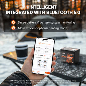 LiTime Intelligent 12V 100Ah Group 24 Smart Lifepo4 Actualización de batería Modos de calefacción Bluetooth Bms 1280Wh Capacidad Paquete de iones de litio - Product Image 3