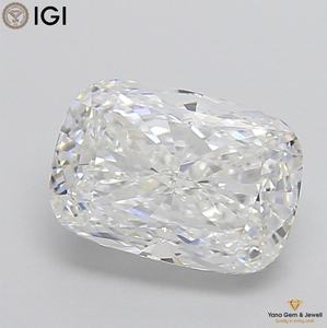 เพชรทรงคุชชั่นเจียระไน VS1 ความสะอาดระดับ E สี E น้ำหนัก 2.50 กะรัต เพชร CVD ผลิตในห้องปฏิบัติการ พร้อมใบรับรอง IGI สำหรับคอลเลกชันเครื่องประดับชั้นสูง - Product Image 1