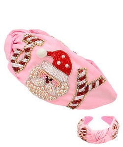 Diadema Navideña con Cuentas de Santa Claus de Calidad de Exportación para Mujeres y Niñas, Verde, Acolchada, con Pedrería, Ligera, 2026 - Product Image 5