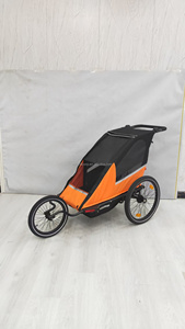 Poussette bébé 3 en 1 avec cadre en fer robuste, suspension indépendante, pneus gonflables de 20 pouces, légère et facile à plier pour les sorties - Product Image 2