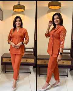 Ensemble de vêtements de détente en coton pur pour femmes, tendance et confortable, vente en gros au meilleur prix - Product Image 6