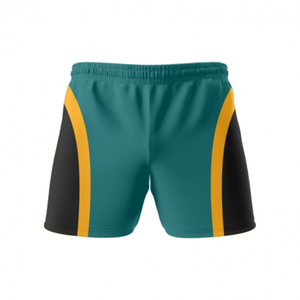 Shorts de sport unisexes bicolores blanc, rouge, bleu, taille élastique, 100 % polyester, respirant, toutes saisons, coupe classique - Product Image 2