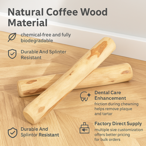 BEST SELLER Bâton à mâcher pour chien en bois de café durable, jouet naturel pour l'hygiène dentaire, pour mâcheurs agressifs, entraînement des mâchoires, toutes tailles de races - Product Image 6