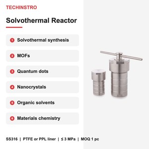 Réacteur solvothermique, autoclave hydrothermal, revêtement en PTFE ou PPL, récipient haute pression en acier inoxydable, de 10 ml à 2000 ml, laboratoire - Product Image 3