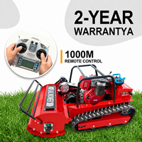 Mesin Pemotong Rumput RC Crawler All Terrain Laris Manis Bersertifikasi CE, Lebar Pemotongan 1000mm, Diesel, Remote Control, untuk Lereng Bukit dan Kebun