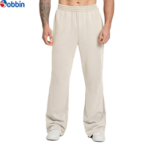 Pantalones Deportivos de Moda para Hombre, Estilo Flare, Pierna Ancha, Color Sólido, Transpirables, Ecológicos, Holgados, con Bolsillos, Cintura Elástica, para Gimnasio - Product Image 5