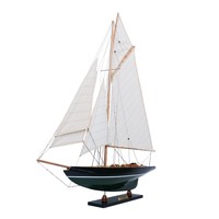 Y070 Pen Duick Modèle de Yacht à Voile Peint à la Main en Bois de Cèdre, Décoration Nautique de Table, pour Collectionneur Maritime, 67Lx13Wx80H cm