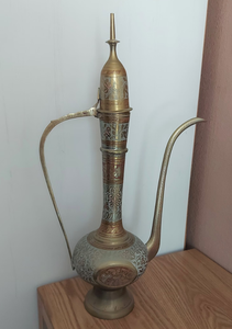 ชุดกาแฟและชาทองเหลืองเคลือบลายอัตตาบา ดัลลาห์ งานฝีมือ ผลิตภัณฑ์เคลือบเงา ดีไซน์ทนทาน เหยือกน้ำพร้อมลวดลายประณีต - Product Image 2