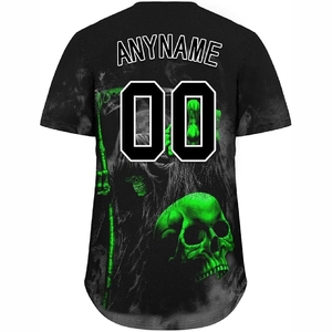 Maillot de baseball de haute qualité en sublimation, uniforme élégant à boutons pour les joueurs de l'équipe de baseball - Product Image 2