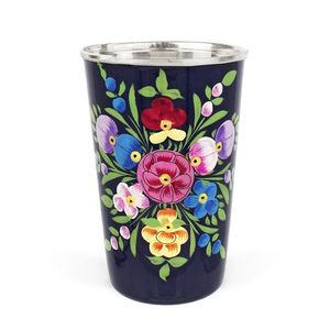 Verre décoratif en acier inoxydable imprimé floral (Glass-Floral-Print-1) - Product Image 4