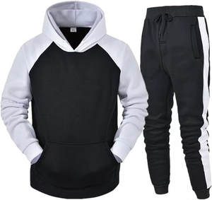Nouveaux survêtements personnalisés pour hommes – Ensemble de sport en coton et polyester avec doublure polaire, idéal pour le jogging, avec personnalisation de marque - Product Image 4