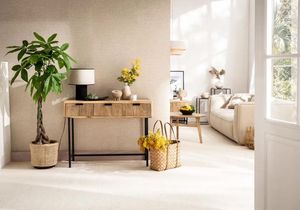 Table console moderne en bois de manguier massif, faite à la main, écologique, pour salon, usage hôtelier, design de base des pieds Manish Art, garantie 1 an - Product Image 3